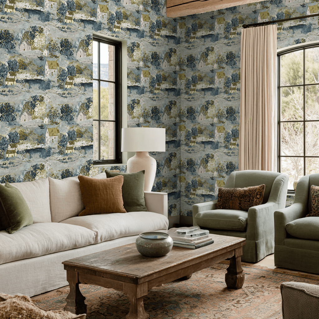 Storybook Green Wallpaper - Benton Lane Home - Lemon Park