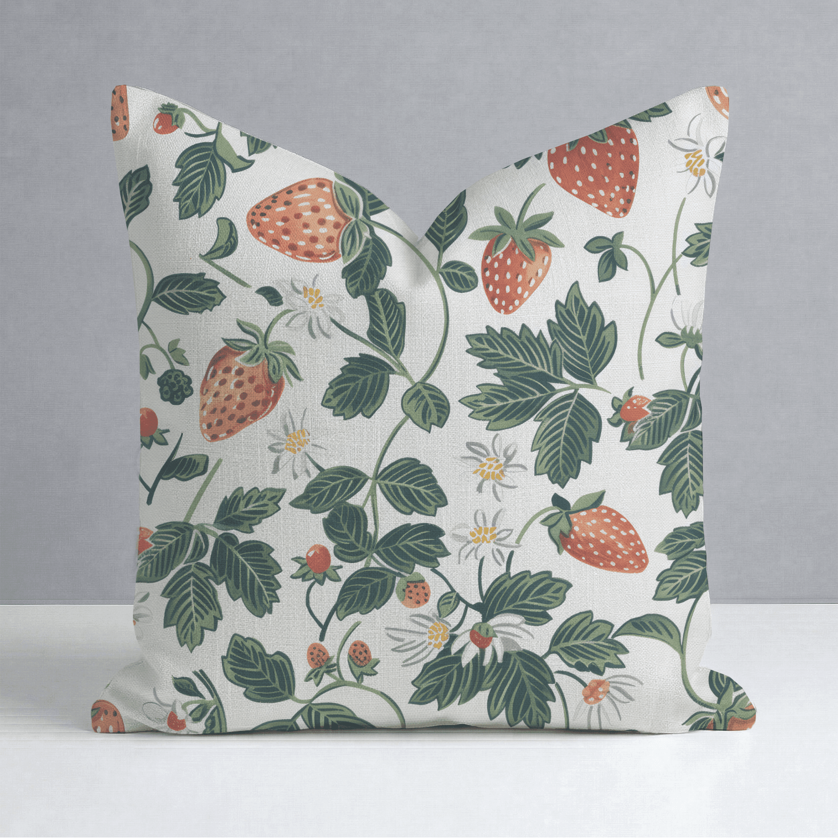 Strawberry Fields Throw Pillow - Benton Lane Home - Lemon Park