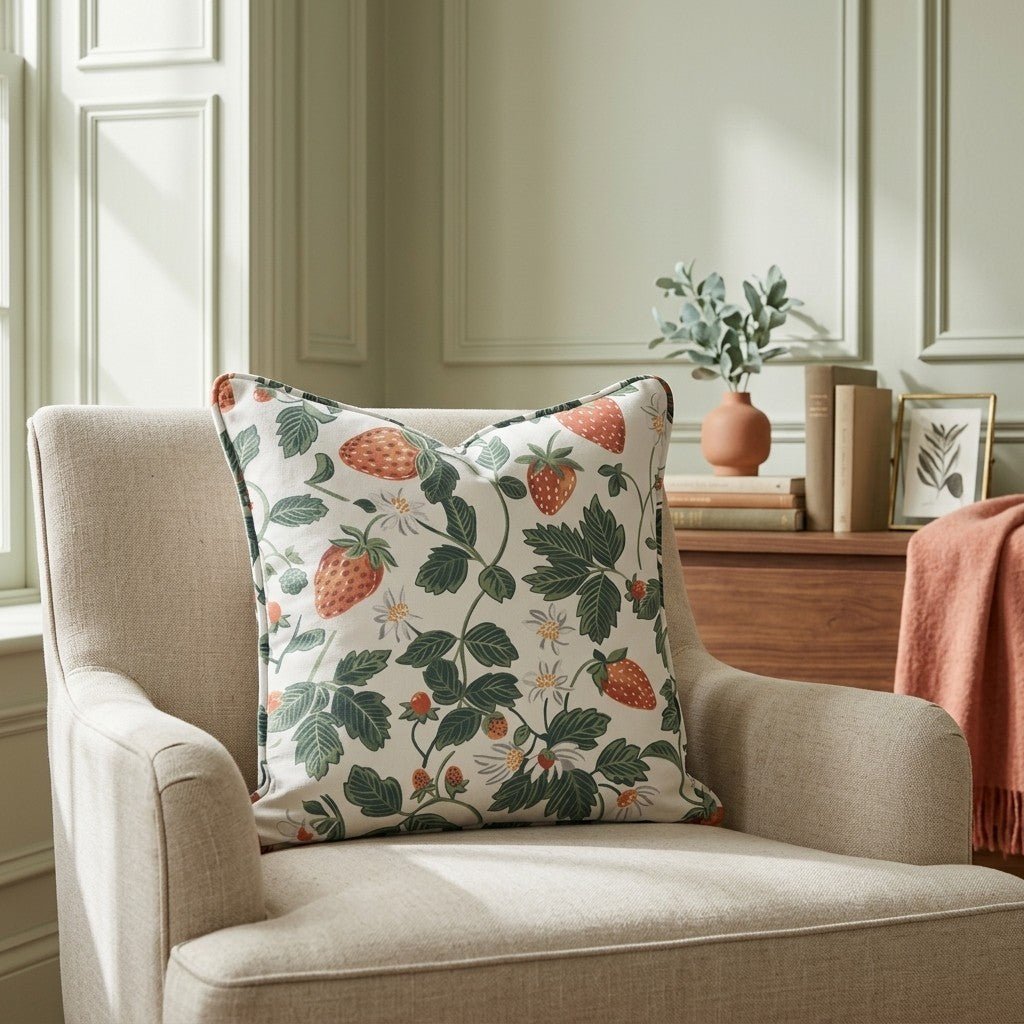 Strawberry Fields Throw Pillow - Benton Lane Home - Lemon Park