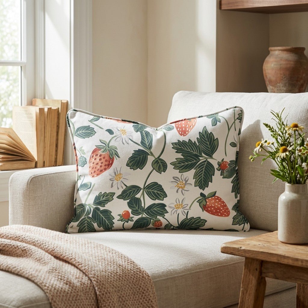 Strawberry Fields Throw Pillow - Benton Lane Home - Lemon Park