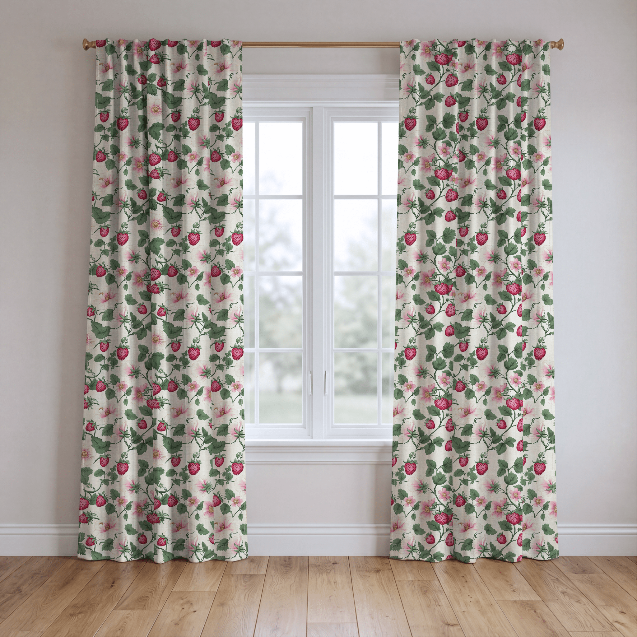 Strawberry Shortcake - Drapery - Benton Lane Home - Lemon Park