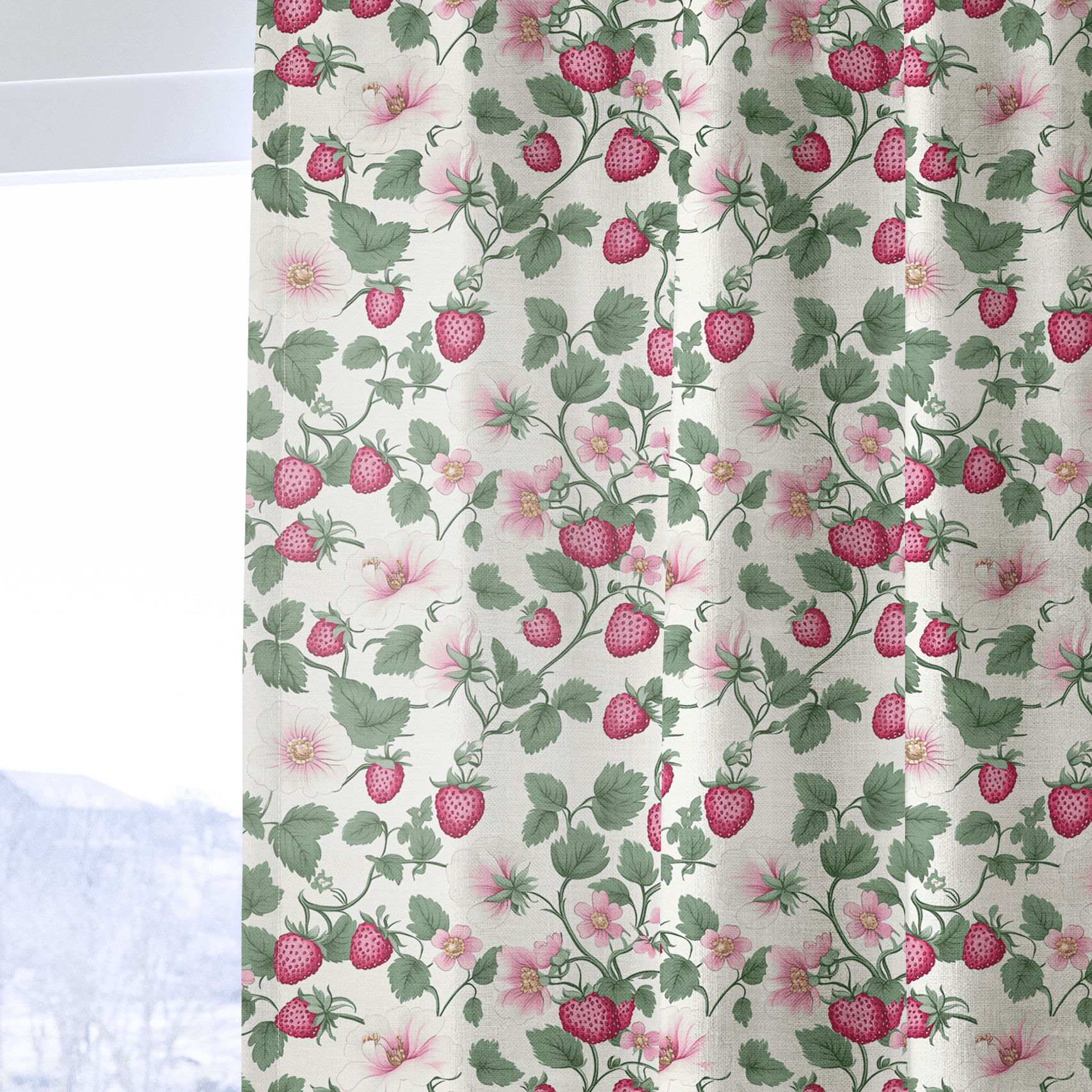 Strawberry Shortcake - Drapery - Benton Lane Home - Lemon Park