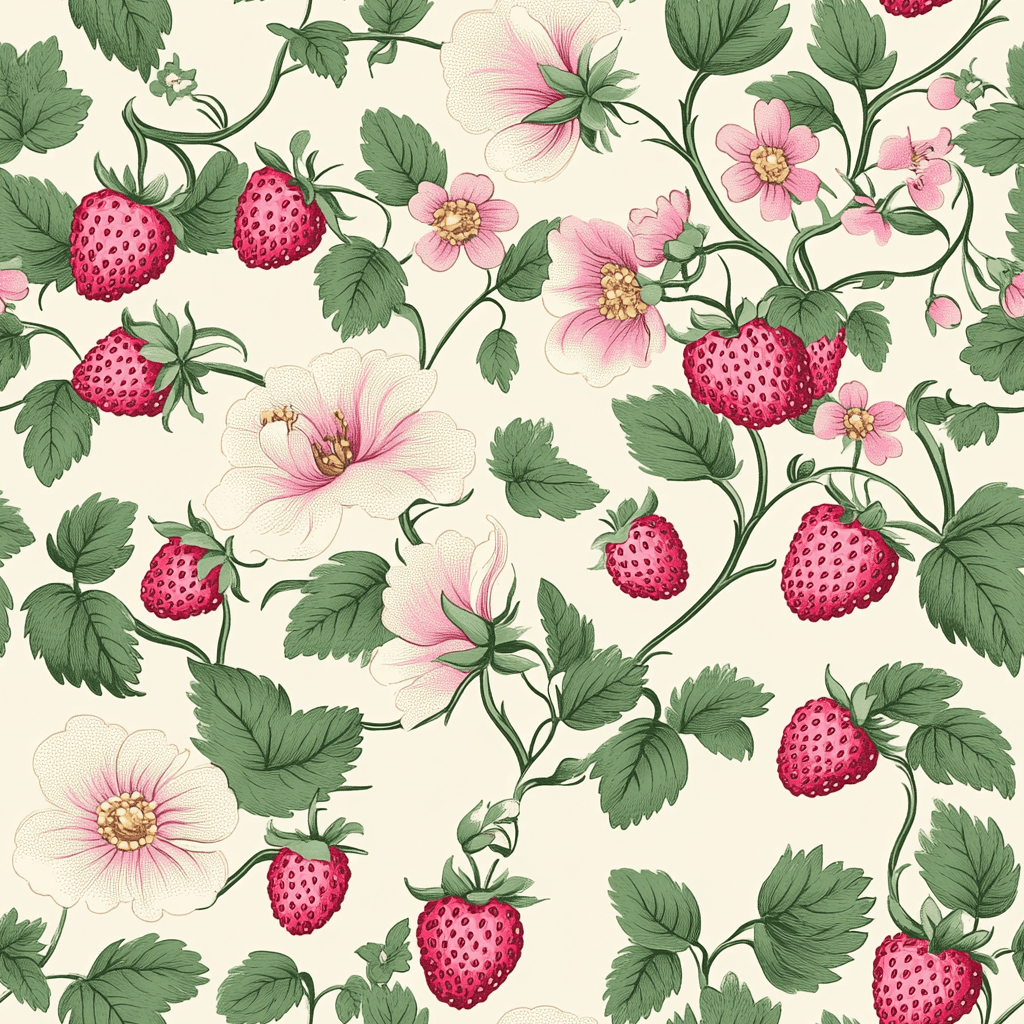 Strawberry Shortcake Wallpaper - Benton Lane Home - Lemon Park