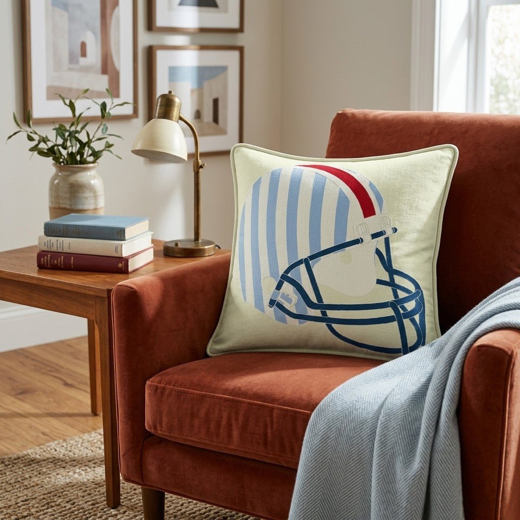 Striped Helmet Throw Pillow - Benton Lane Home - Hillcroft Home