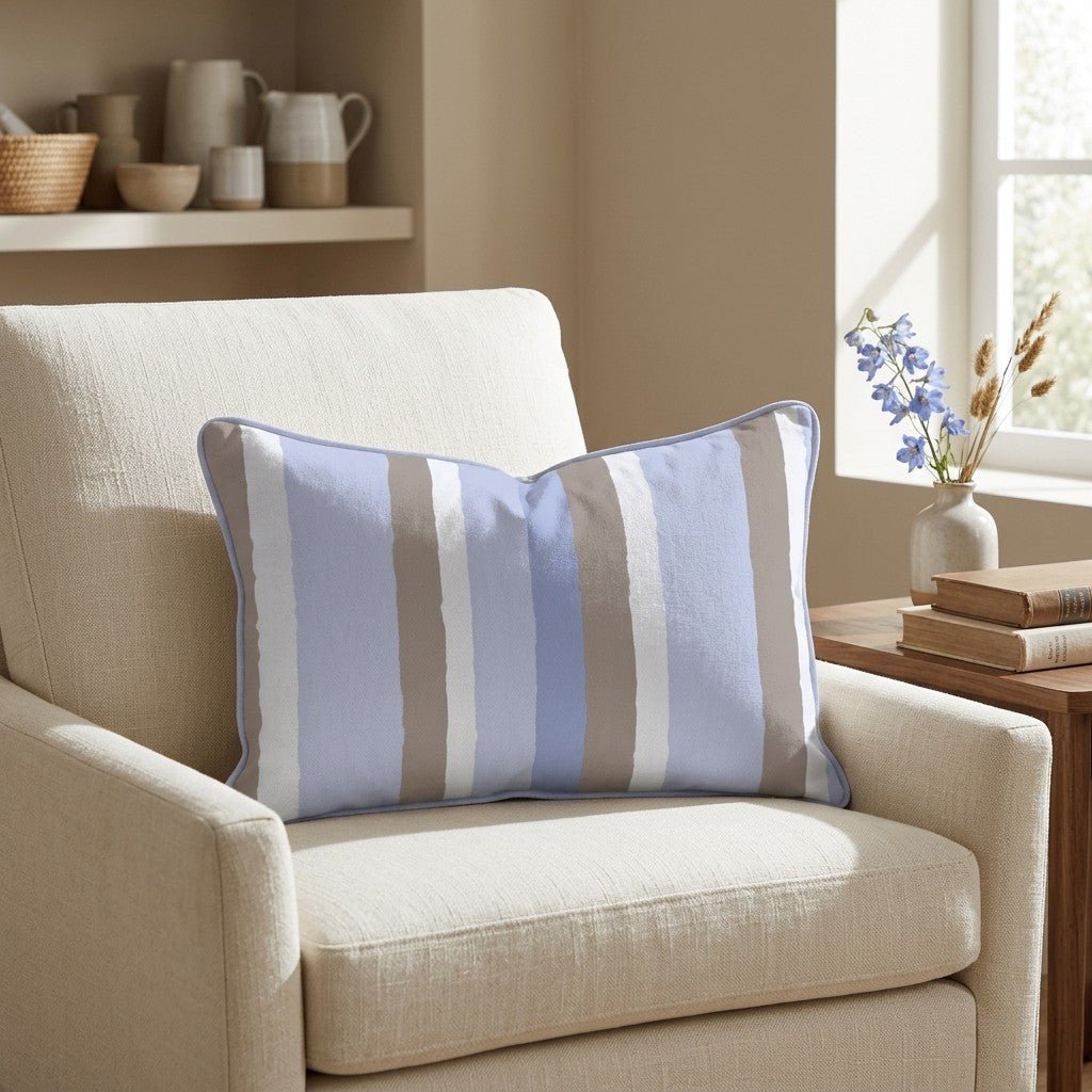 Sugar Stripe Throw Pillow - Benton Lane Home - Lemon Park