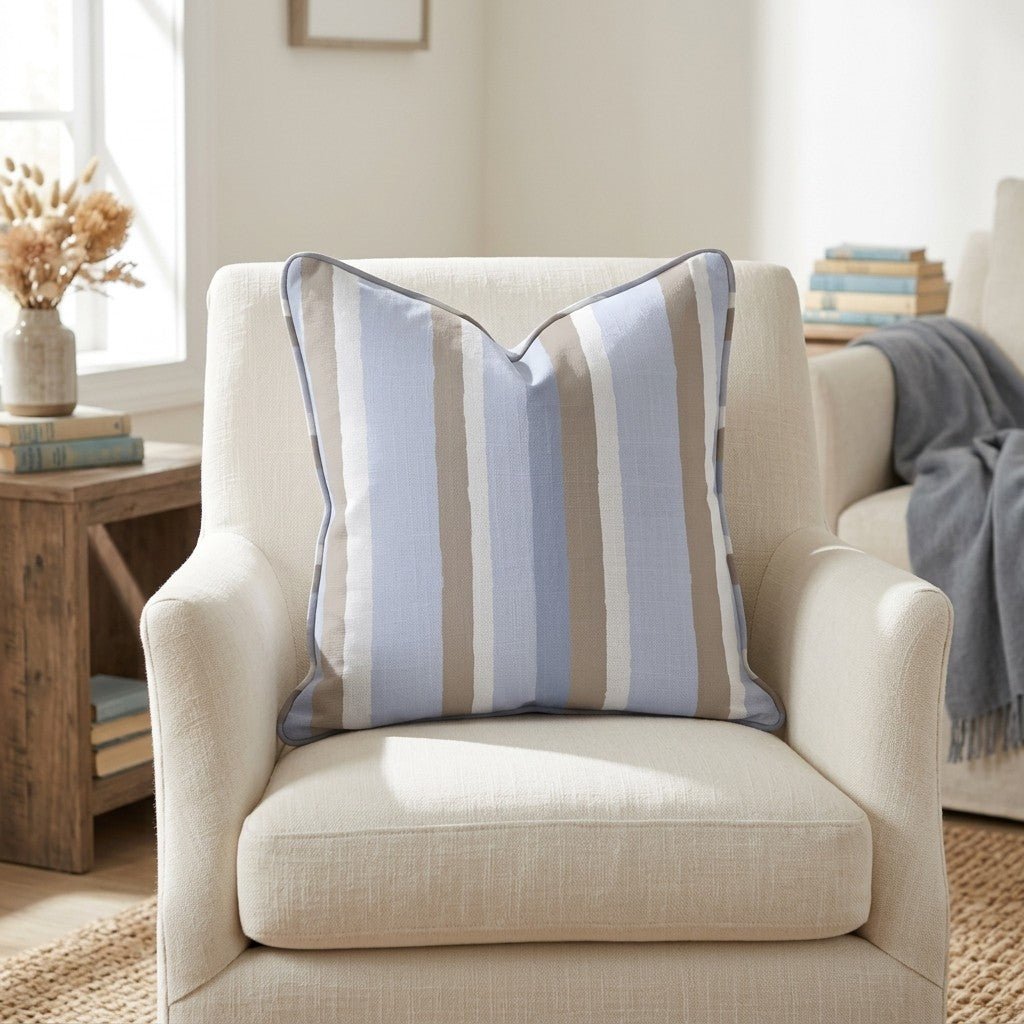 Sugar Stripe Throw Pillow - Benton Lane Home - Lemon Park