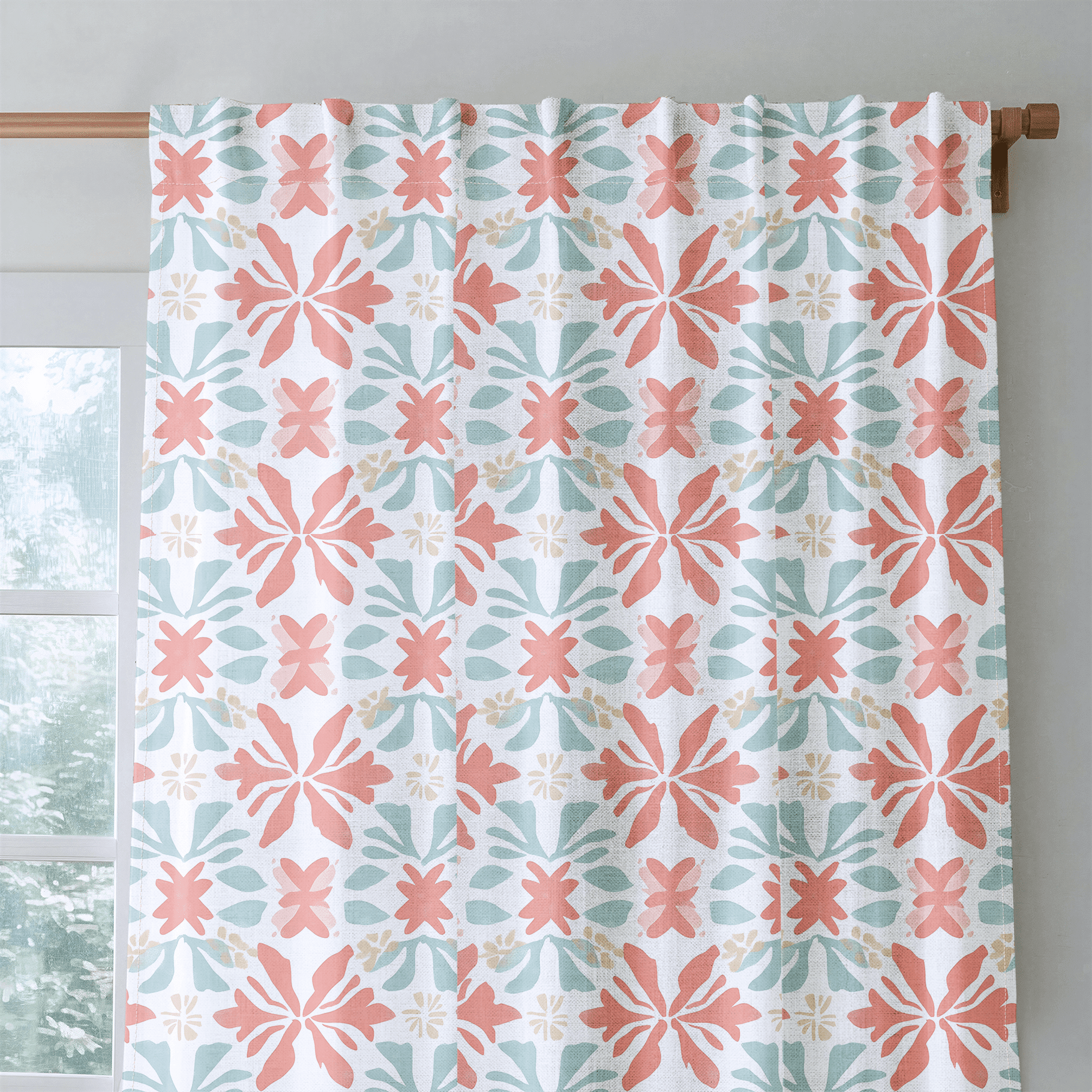 Summer Orange - Drapery - Benton Lane Home - Lemon Park
