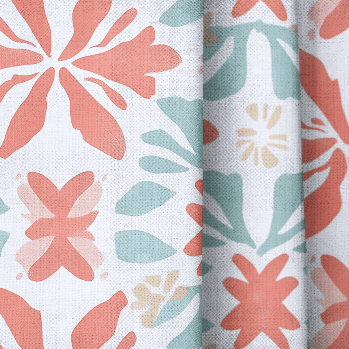 Summer Orange - Drapery - Benton Lane Home - Lemon Park