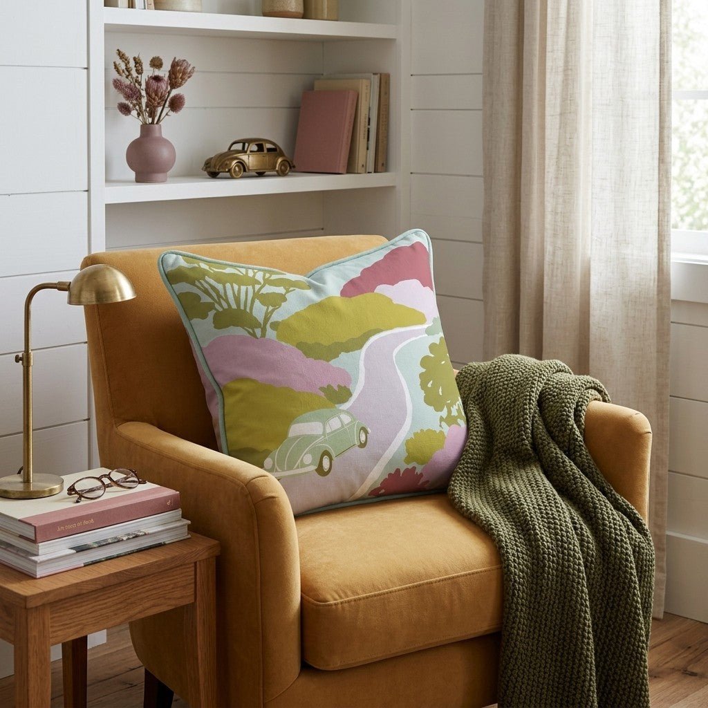 Sunday Drive Throw Pillow - Benton Lane Home - Hillcroft Home
