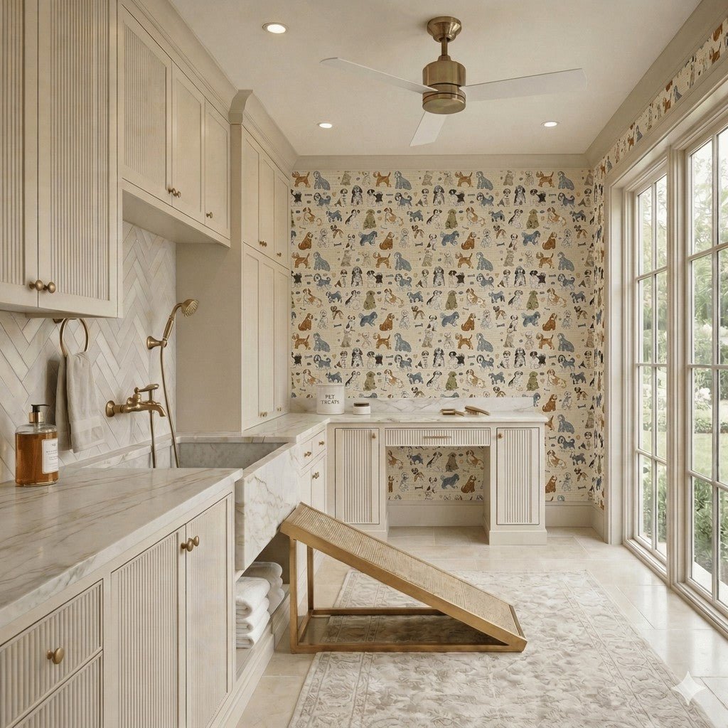 Sundays at the Park Faux Grasscloth Wallpaper - Painted Paper