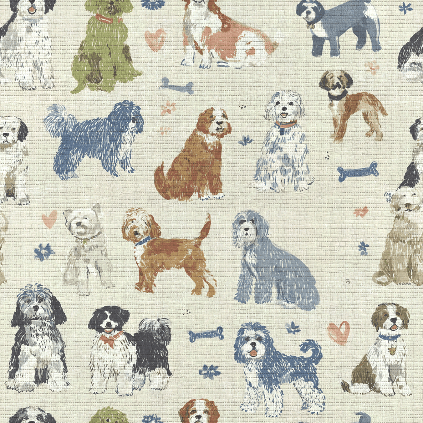 Sundays at the Park Faux Grasscloth Wallpaper - Painted Paper