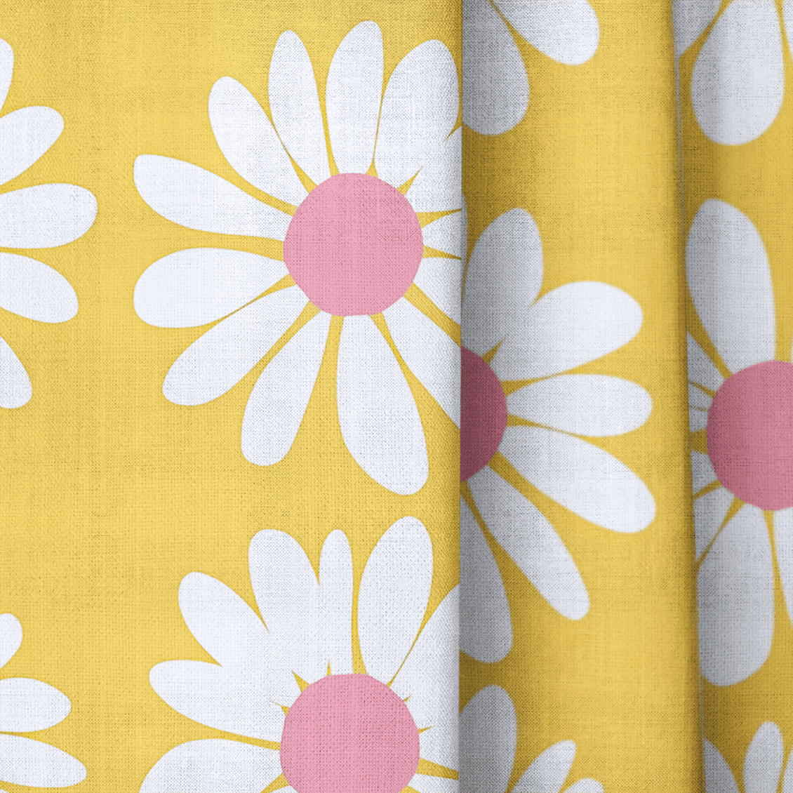 Sunshine Daisies - Drapery - Benton Lane Home - Lemon Park
