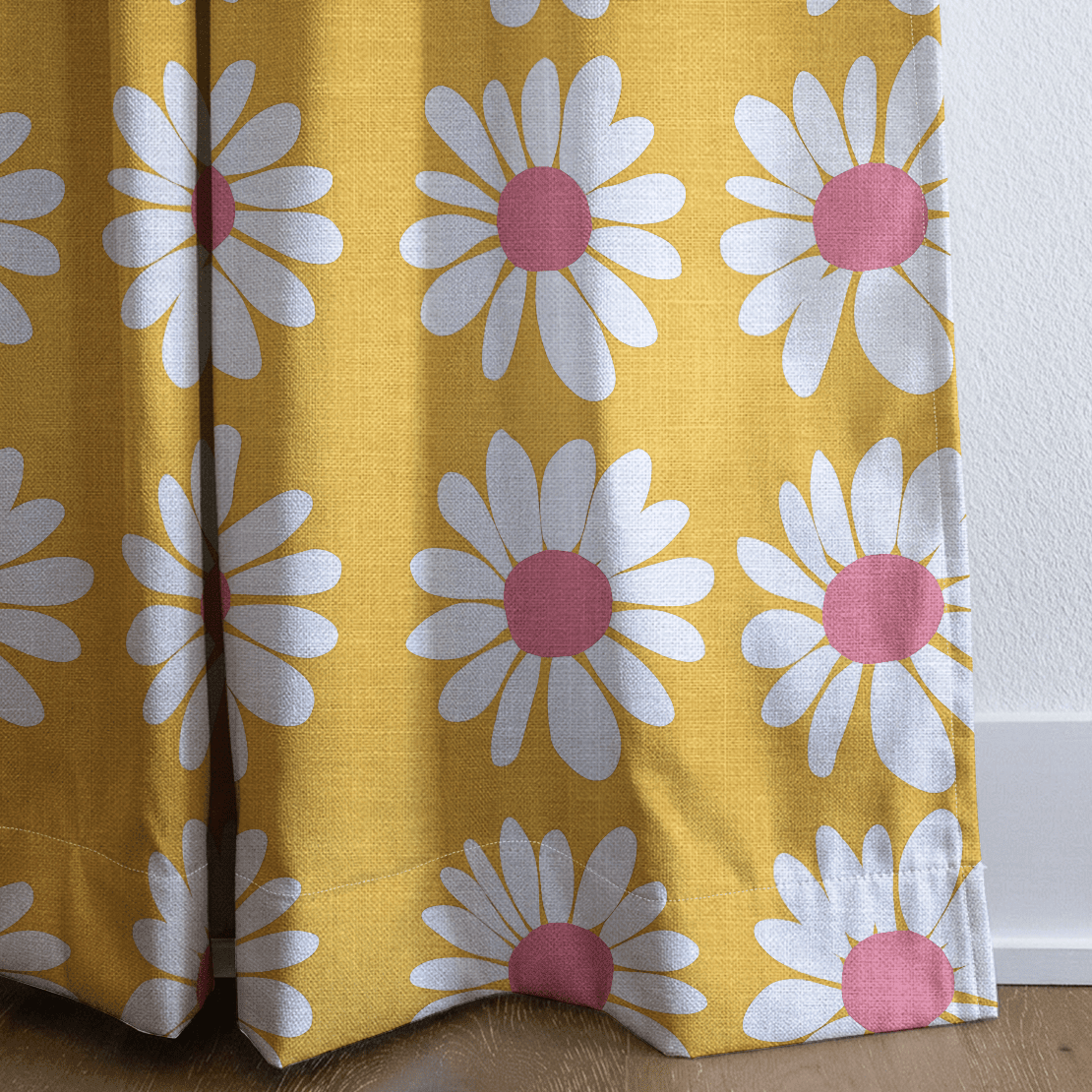 Sunshine Daisies - Drapery - Benton Lane Home - Lemon Park