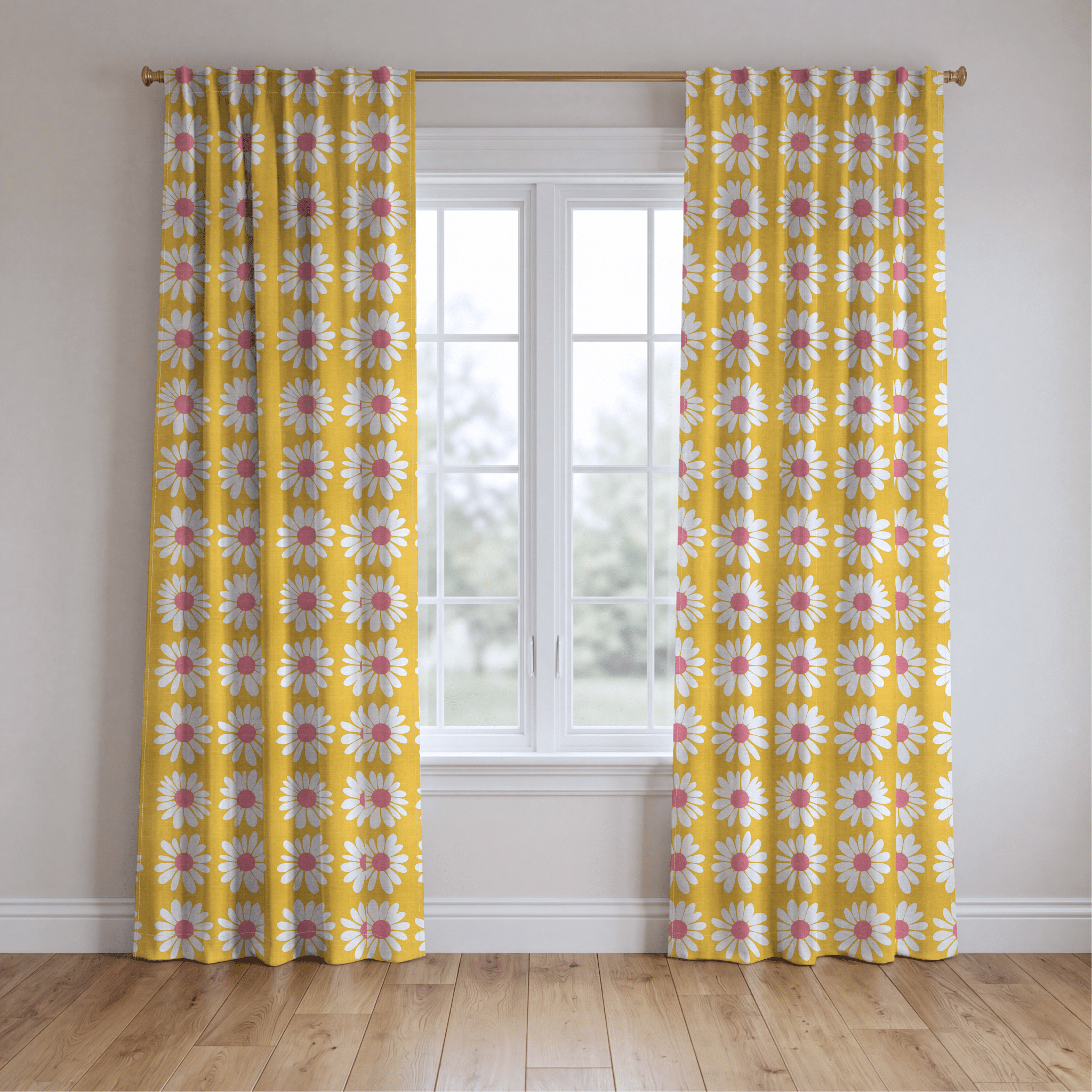 Sunshine Daisies - Drapery - Benton Lane Home - Lemon Park