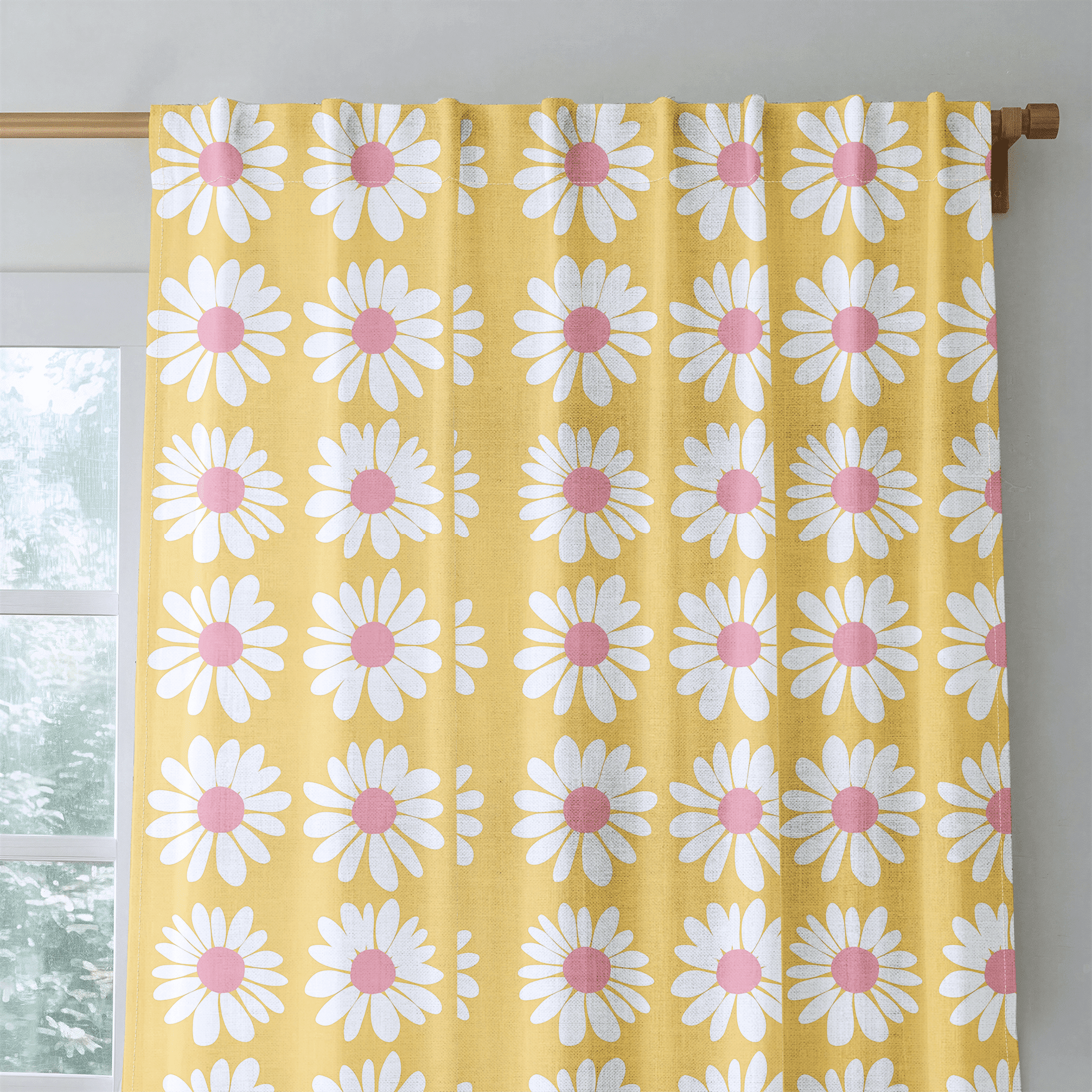 Sunshine Daisies - Drapery - Benton Lane Home - Lemon Park