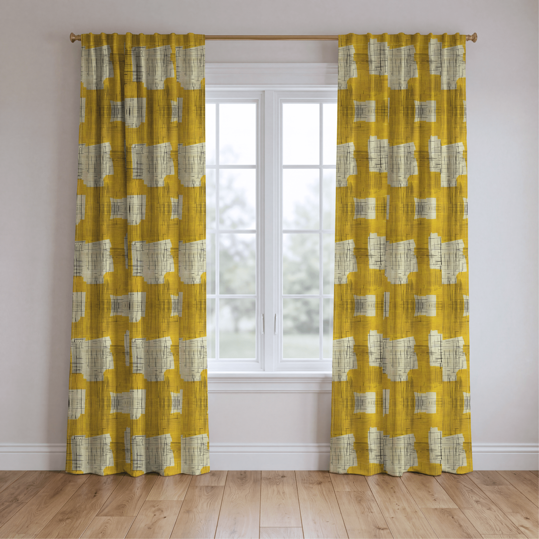 Sunshine Sketch - Drapery - Benton Lane Home - Lemon Park