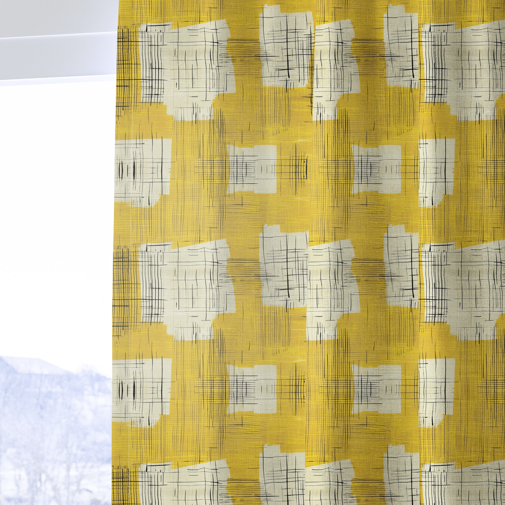Sunshine Sketch - Drapery - Benton Lane Home - Lemon Park