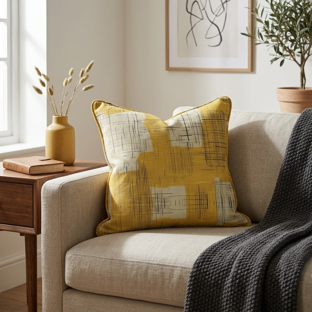 Sunshine Sketch Throw Pillow - Benton Lane Home - Lemon Park