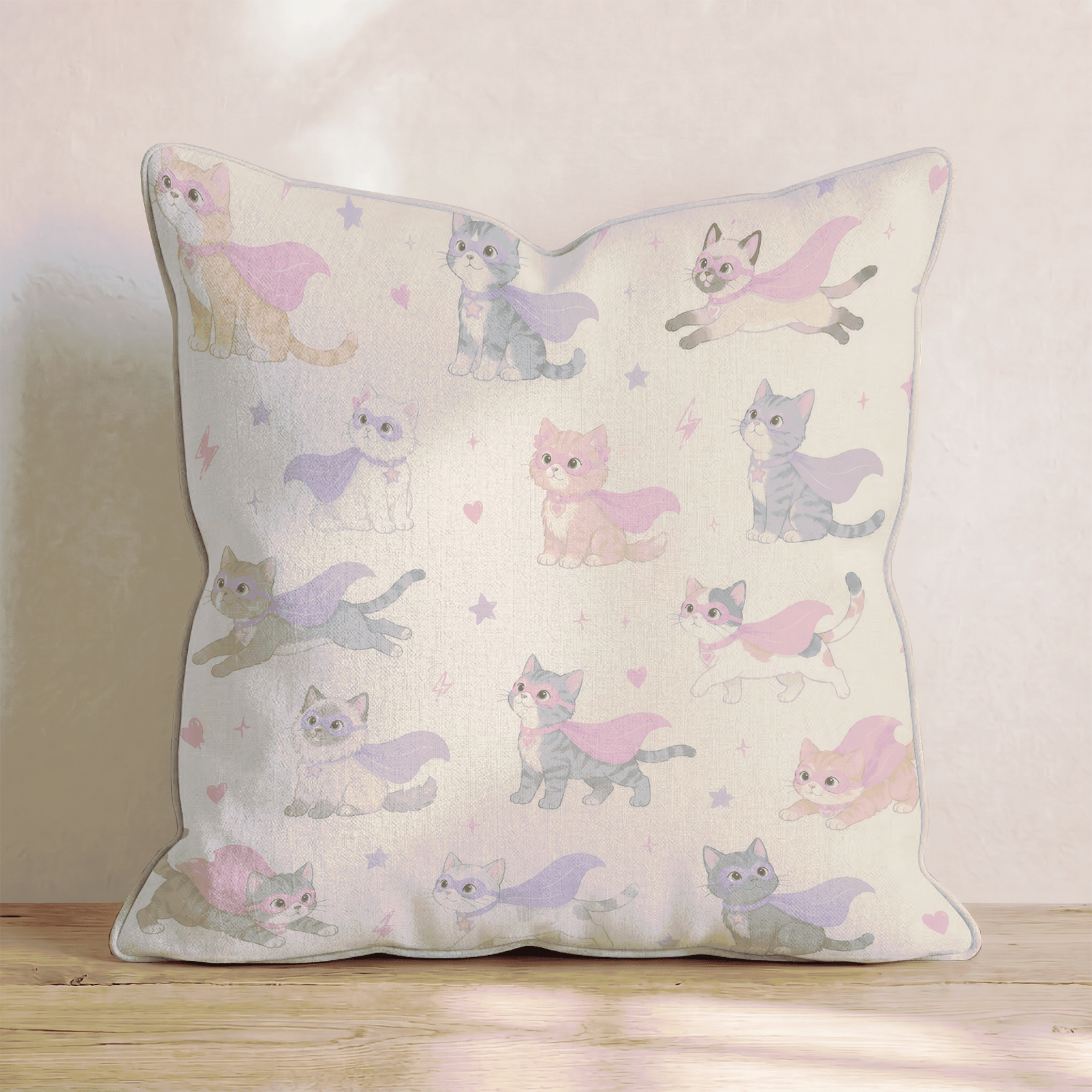 Super Cats Throw Pillow - Benton Lane Home - Hillcroft Home