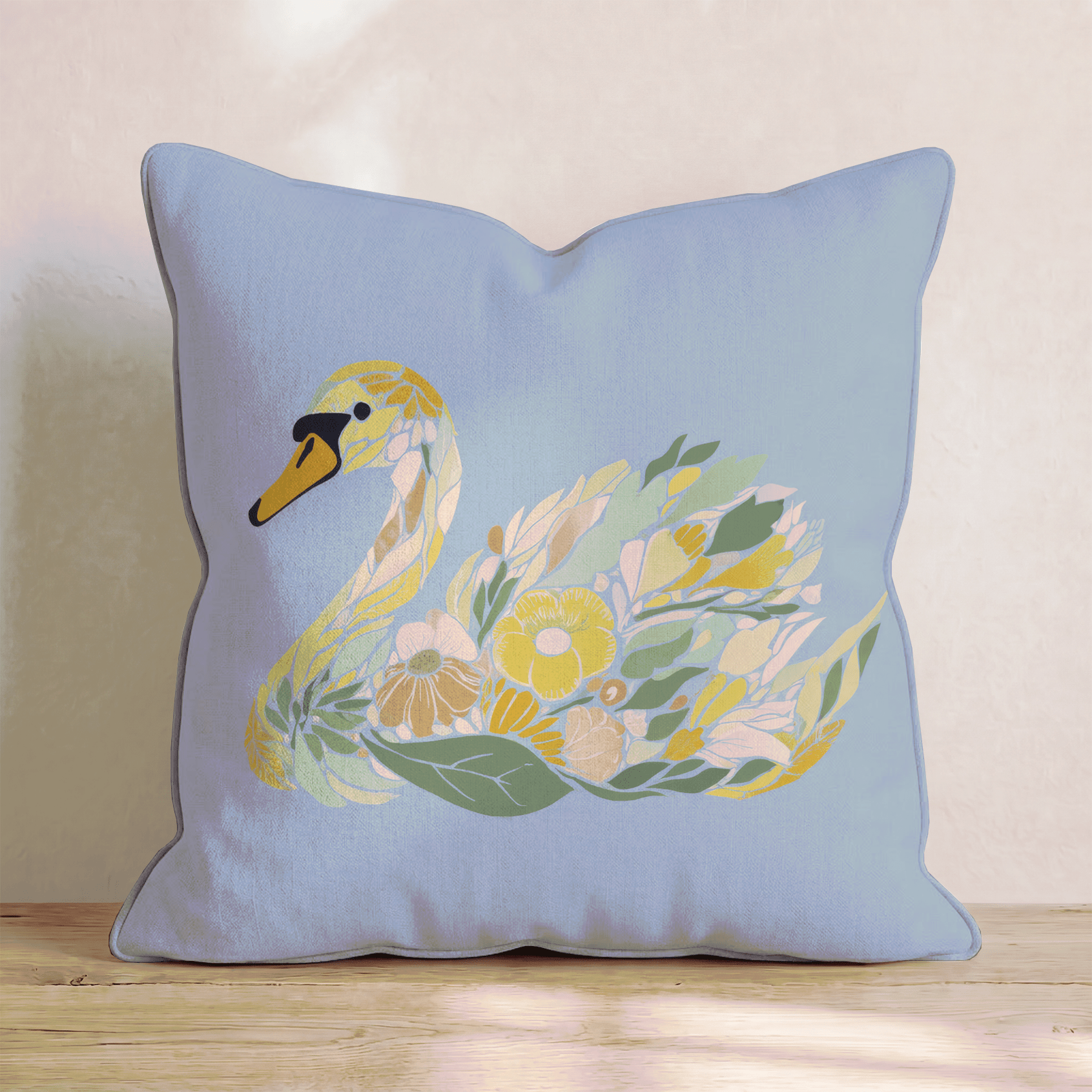 Swan Bloom Throw Pillow - Benton Lane Home - Hillcroft Home