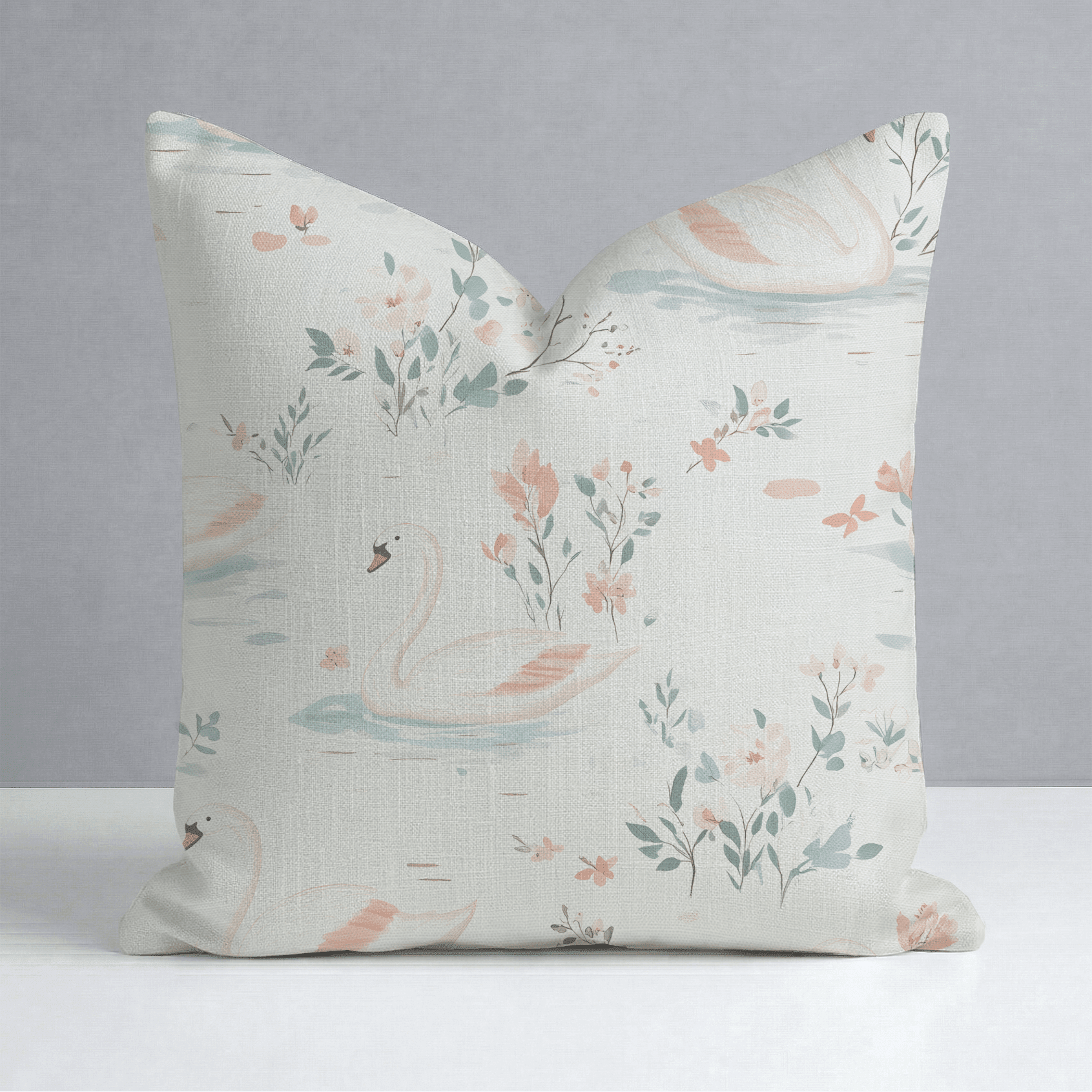 Swan Lake Throw Pillow - Benton Lane Home - Lemon Park