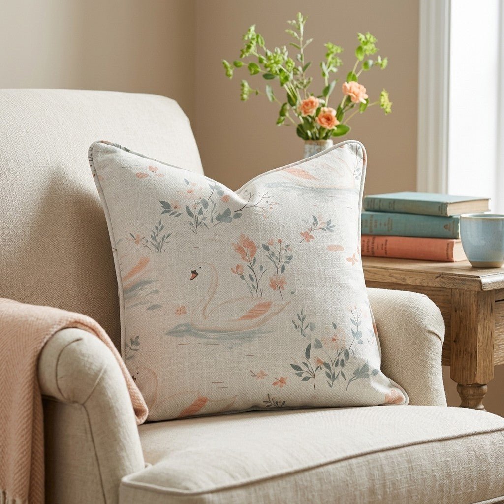 Swan Lake Throw Pillow - Benton Lane Home - Lemon Park