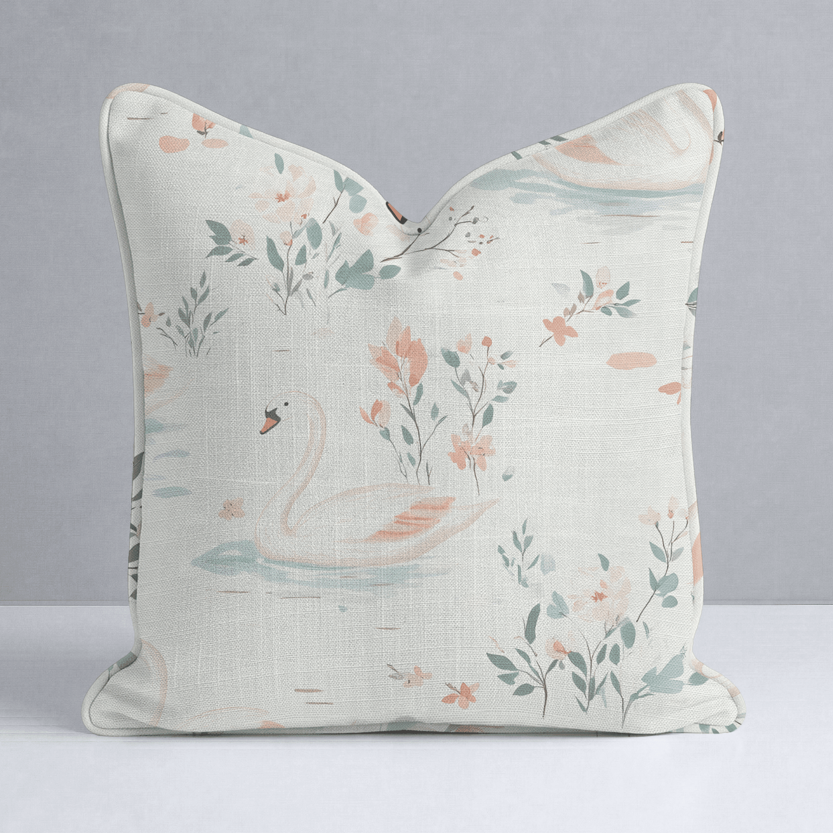 Swan Lake Throw Pillow - Benton Lane Home - Lemon Park