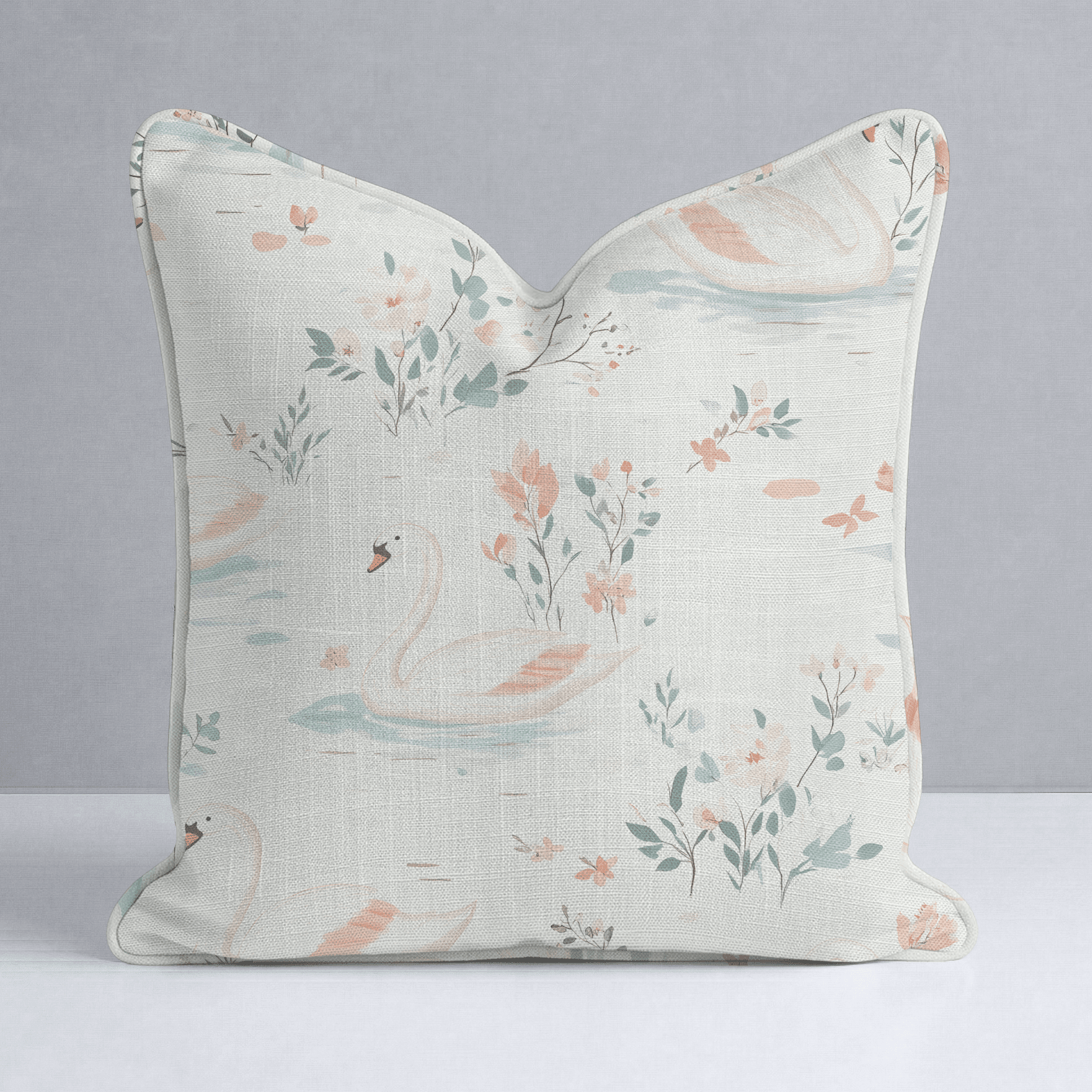 Swan Lake Throw Pillow - Benton Lane Home - Lemon Park