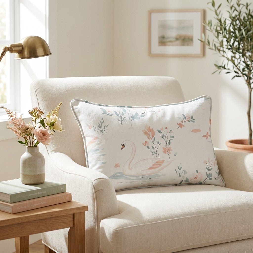 Swan Lake Throw Pillow - Benton Lane Home - Lemon Park