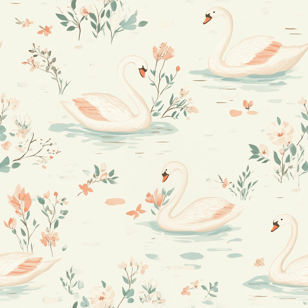Swan Lake Wallpaper - Benton Lane Home - Lemon Park