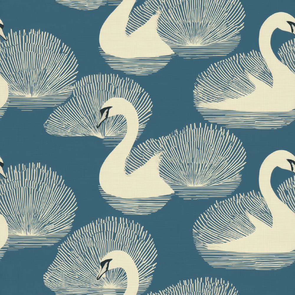 Swan Soirée Wallpaper - Benton Lane Home - Painted Paper
