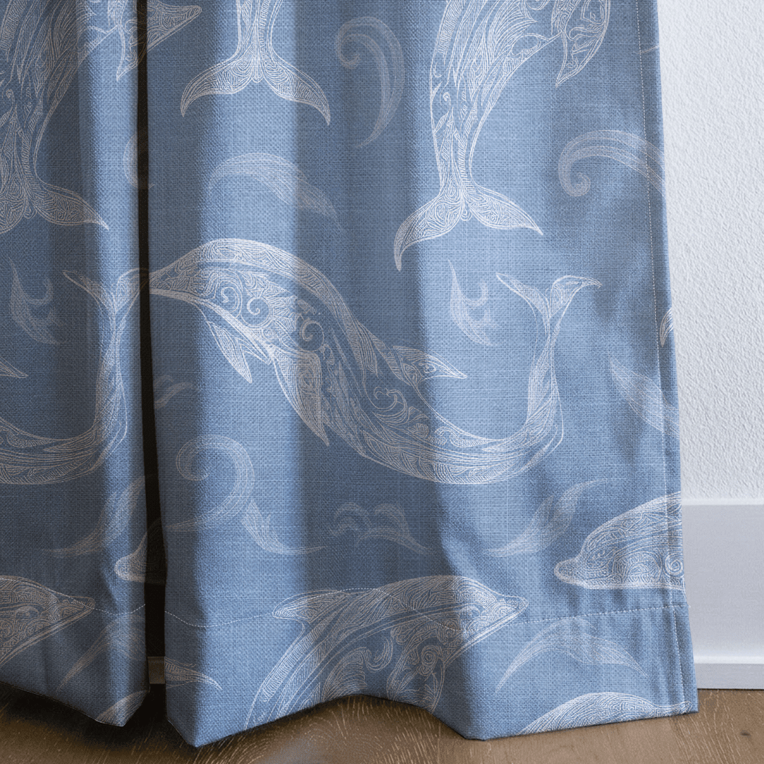 Swim With Dolphins - Drapery - Benton Lane Home - Lemon Park