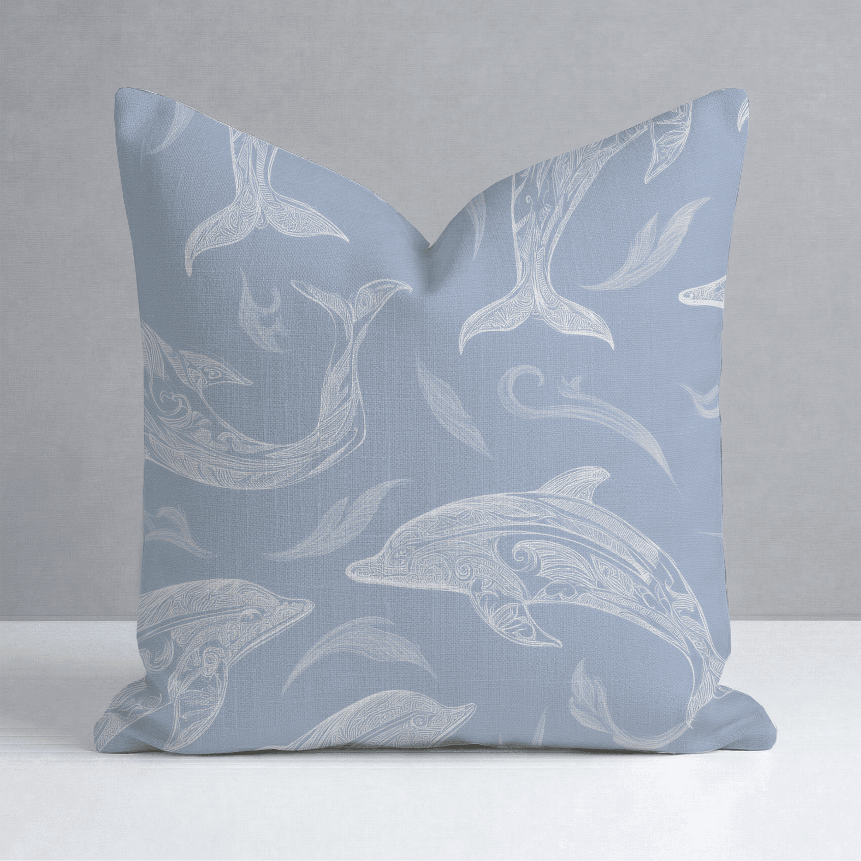 Swim With Dolphins Throw Pillow - Benton Lane Home - Lemon Park