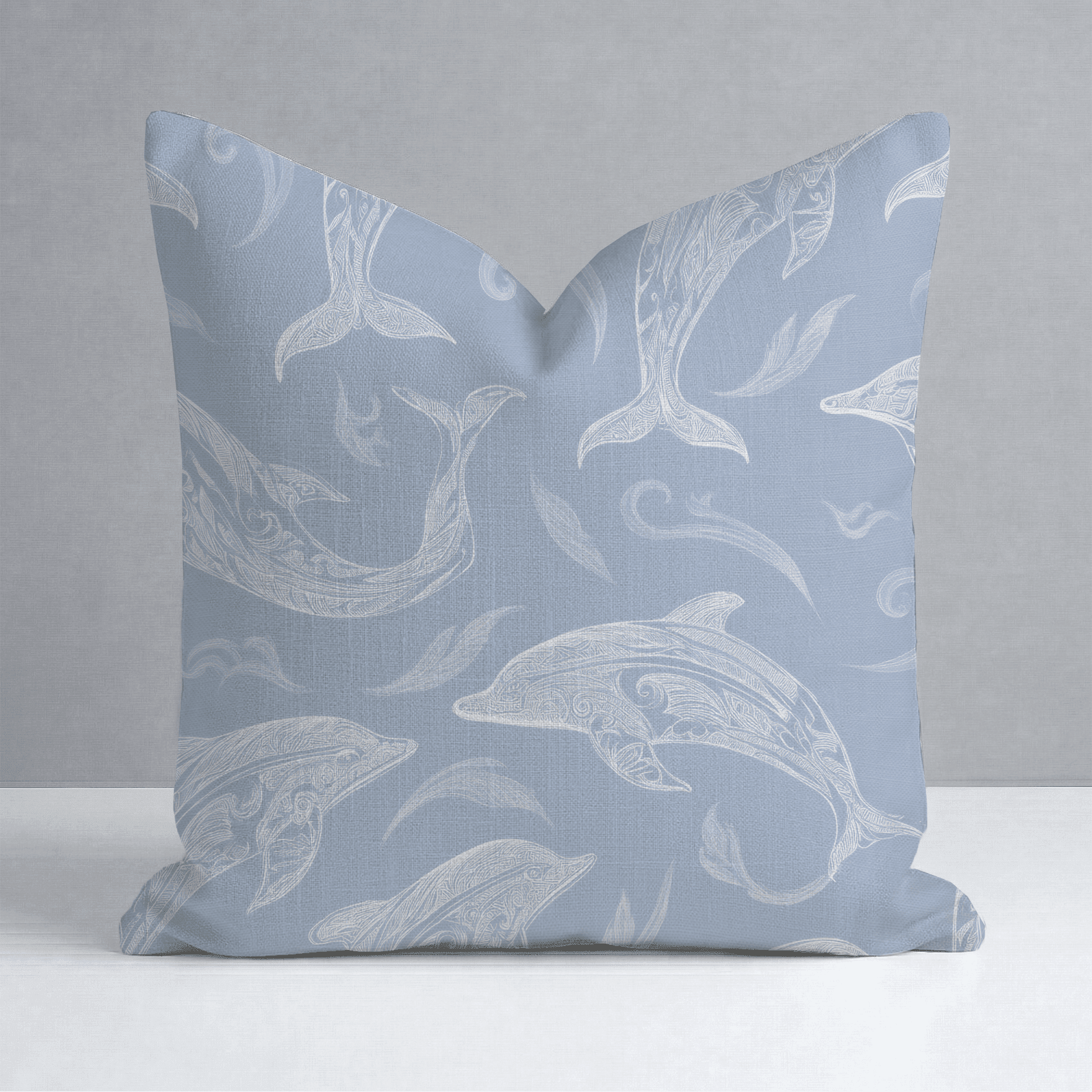 Swim With Dolphins Throw Pillow - Benton Lane Home - Lemon Park