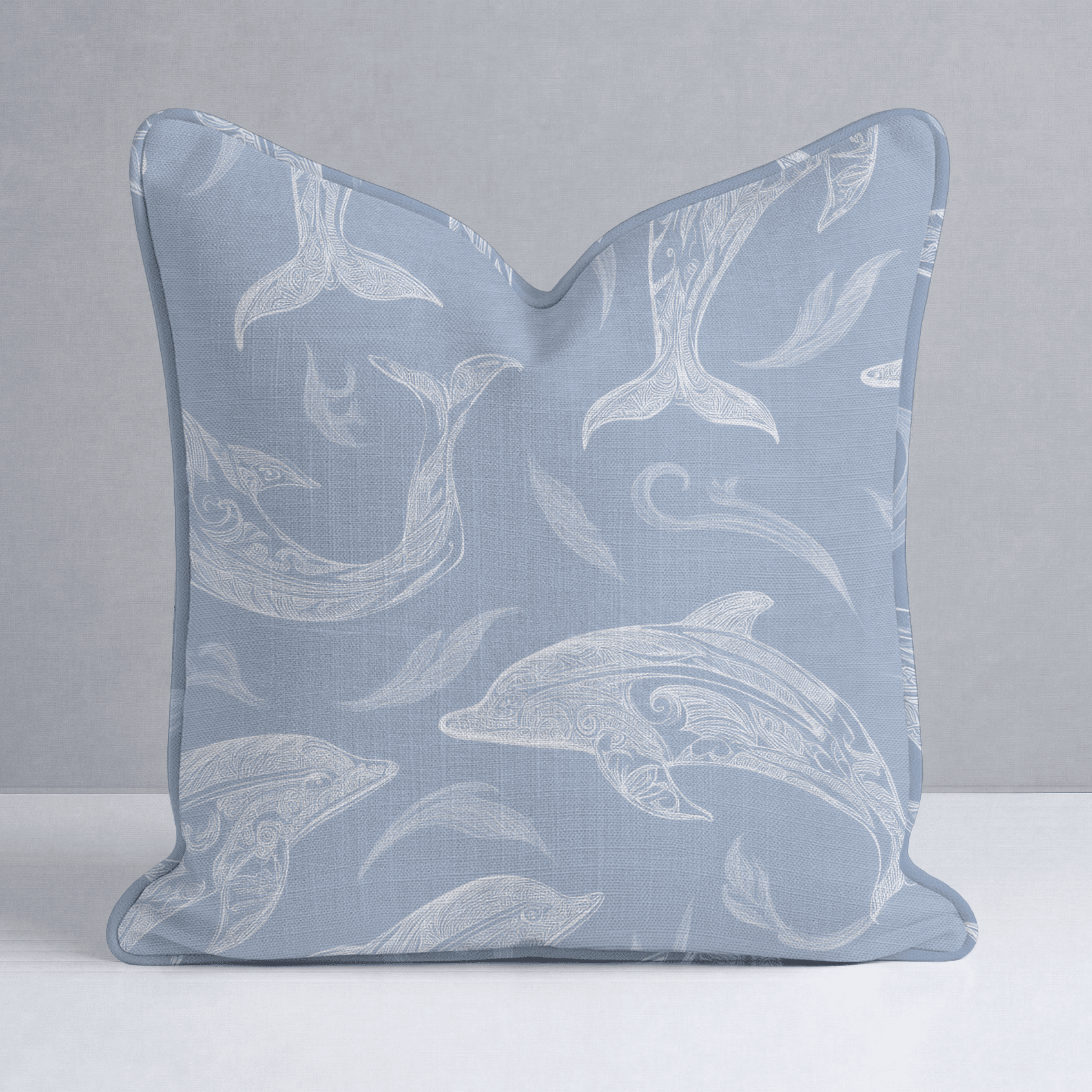 Swim With Dolphins Throw Pillow - Benton Lane Home - Lemon Park