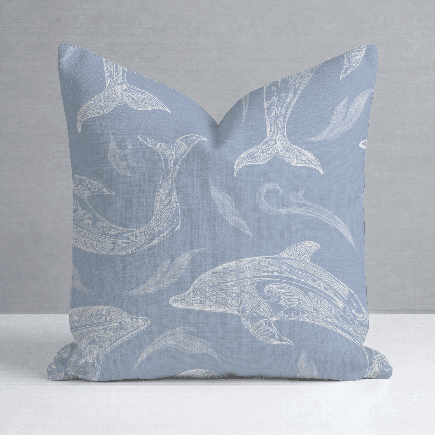 Swim With Dolphins Throw Pillow - Benton Lane Home - Lemon Park