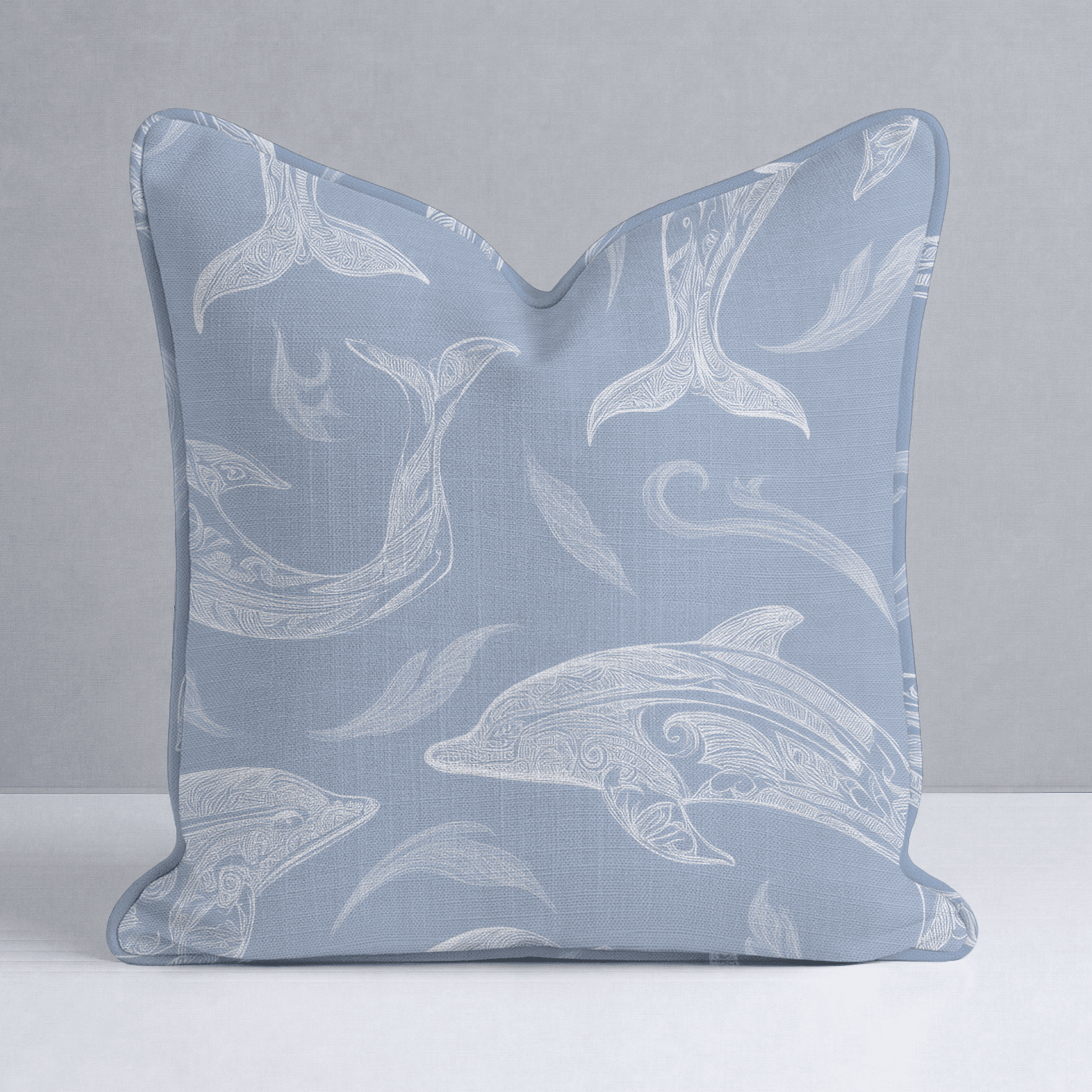 Swim With Dolphins Throw Pillow - Benton Lane Home - Lemon Park