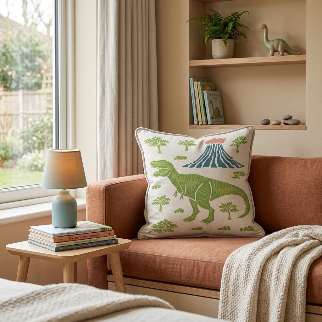 T-rex Terrain Throw Pillow - Benton Lane Home - Hillcroft Home