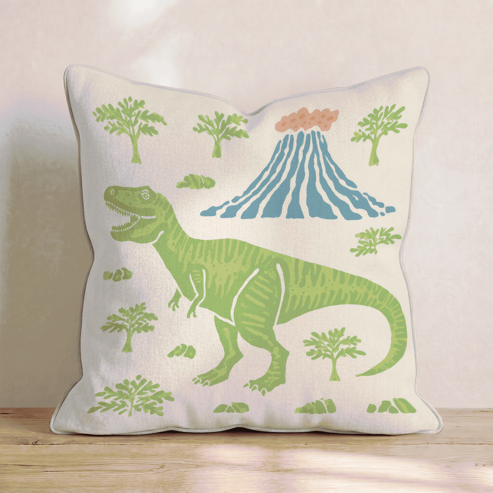 T-rex Terrain Throw Pillow - Benton Lane Home - Hillcroft Home