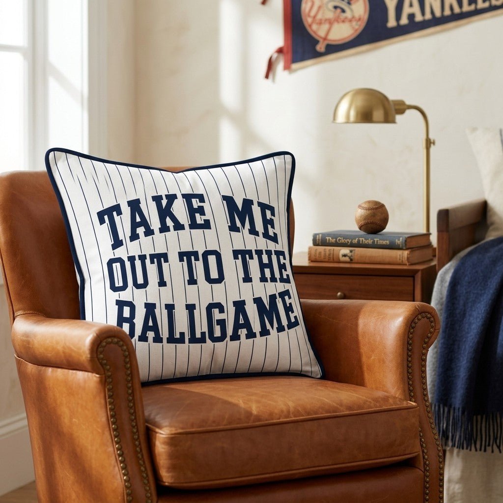 Take Me Out To The Ballgame - Throw Pillow - Benton Lane Home - Hillcroft Home