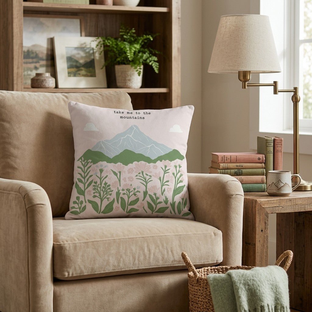 Take me to the Mountains Throw Pillow - Benton Lane Home - Hillcroft Home