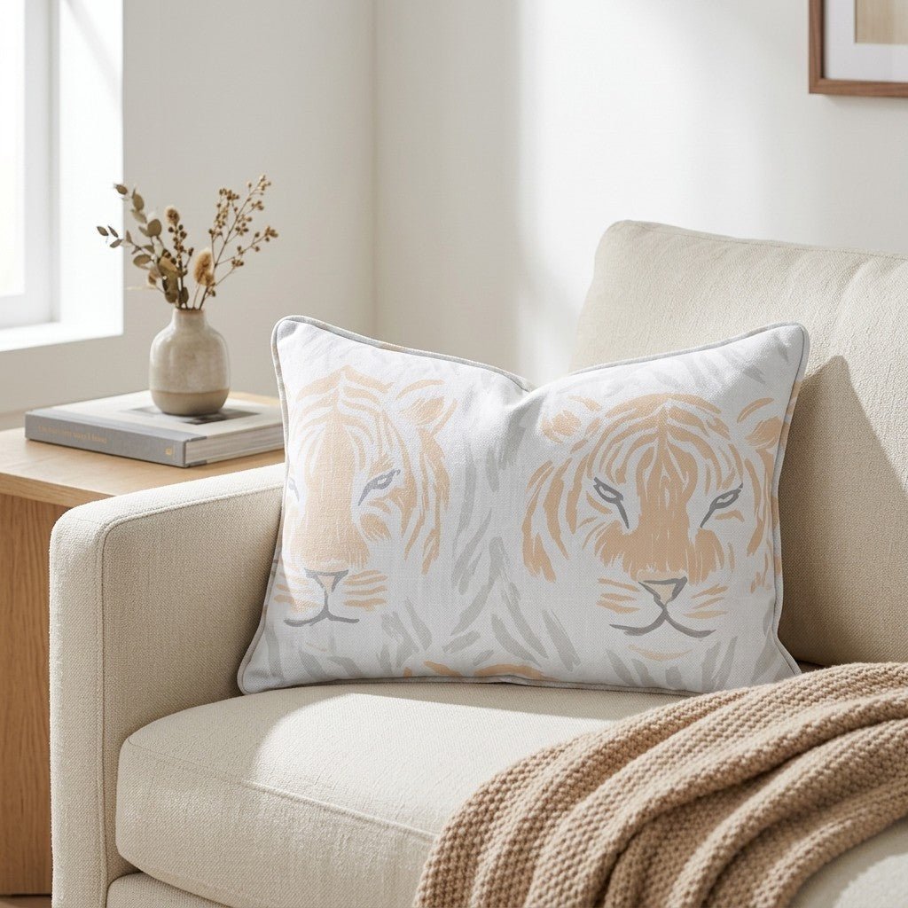 Tara Tigers Throw Pillow - Benton Lane Home - Lemon Park