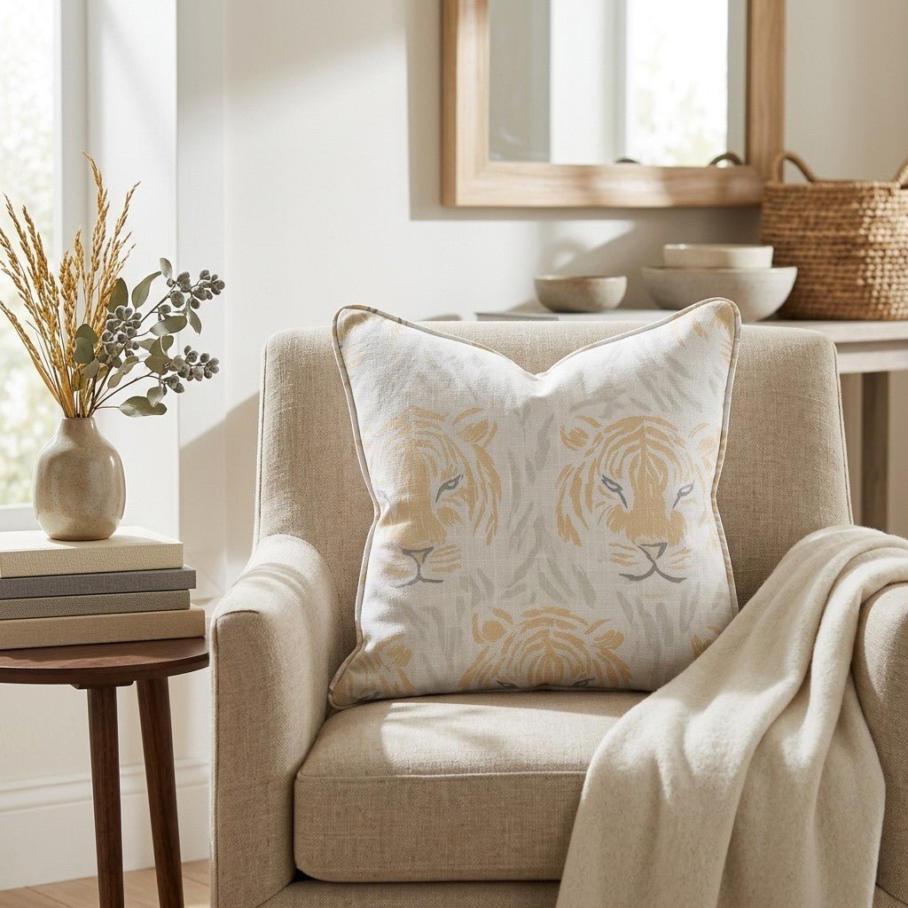 Tara Tigers Throw Pillow - Benton Lane Home - Lemon Park