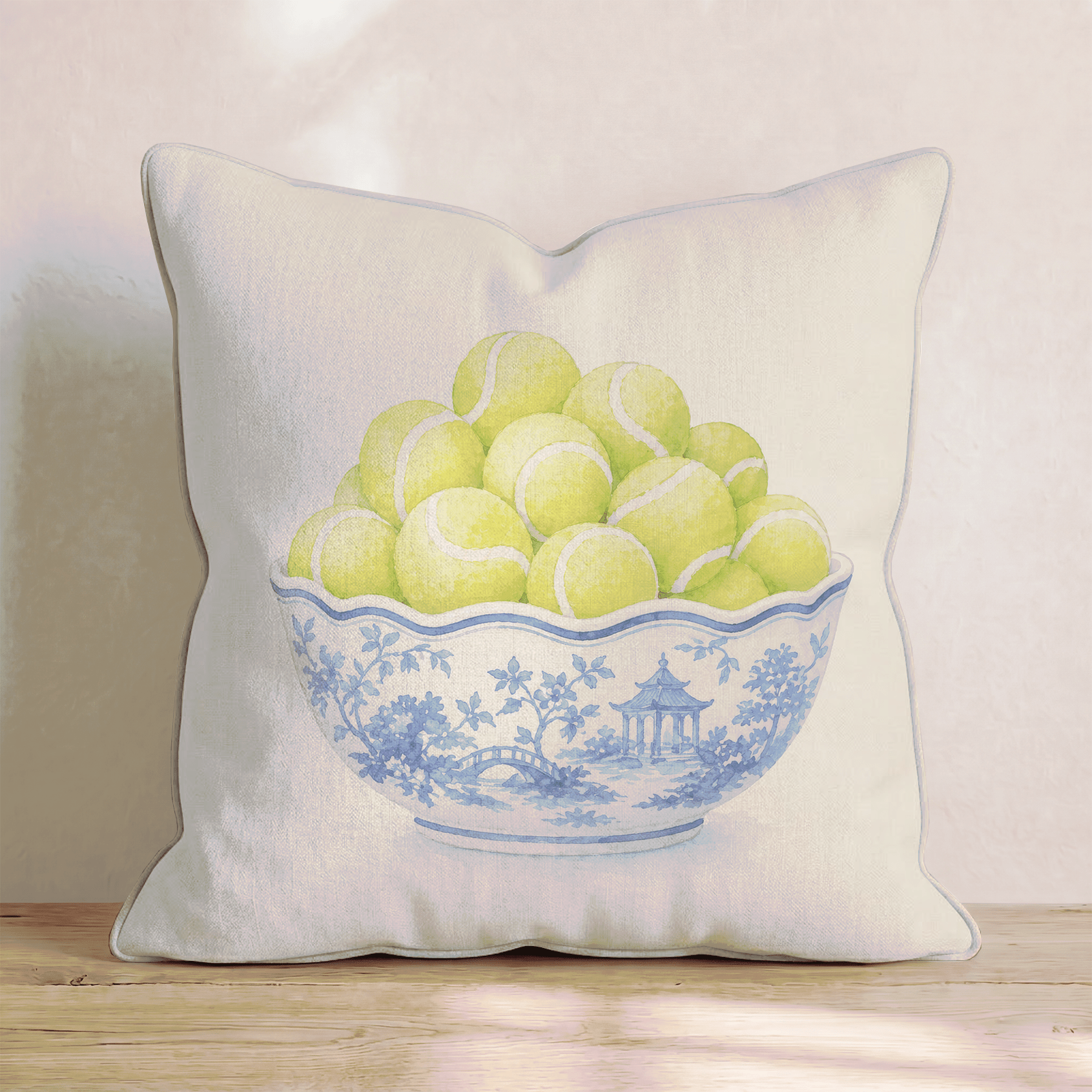 Tennis Bowl Throw Pillow - Benton Lane Home - Hillcroft Home