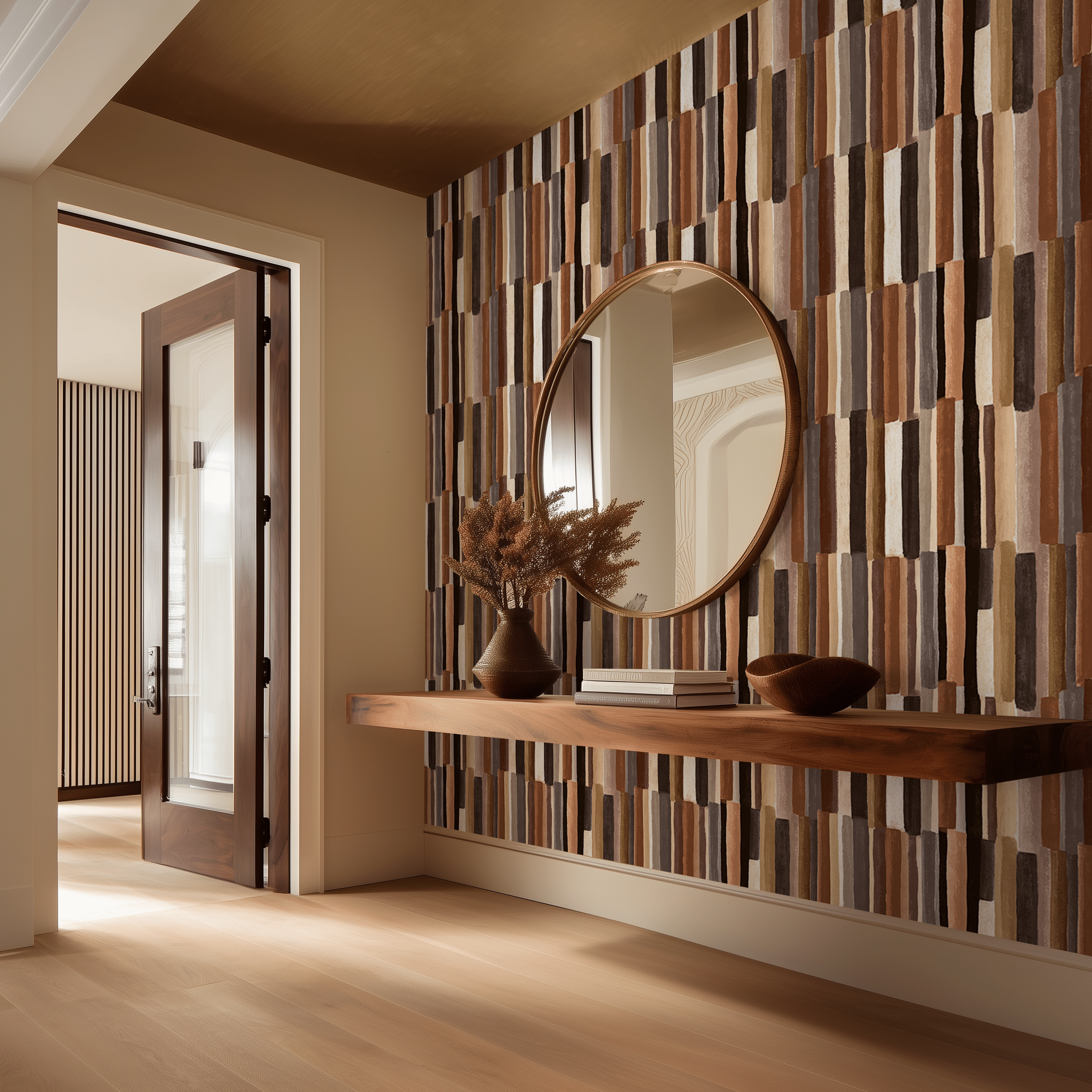 Terra Stripe Wallpaper - Benton Lane Home - Benton Lane