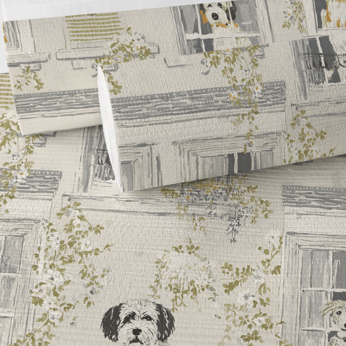 Terrace Tails Faux Grasscloth Wallpaper - Painted Paper