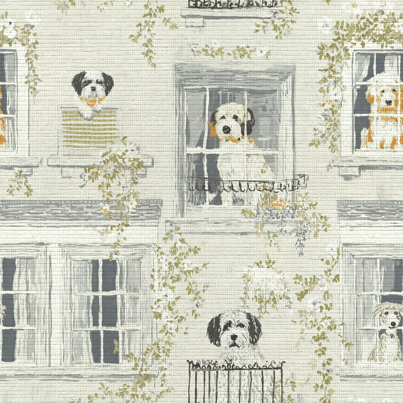 Terrace Tails Faux Grasscloth Wallpaper - Painted Paper