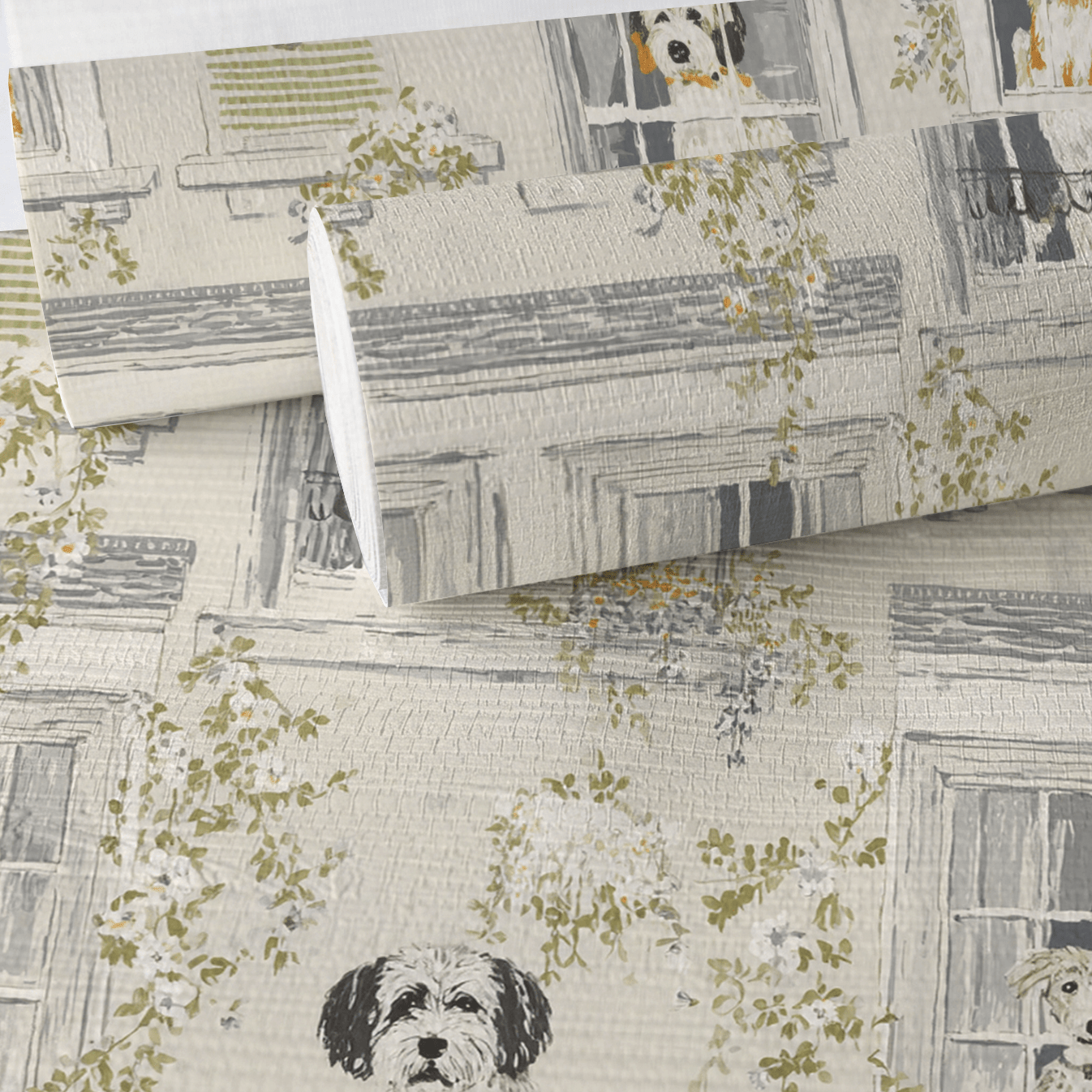 Terrace Tails Faux Grasscloth Wallpaper - Painted Paper