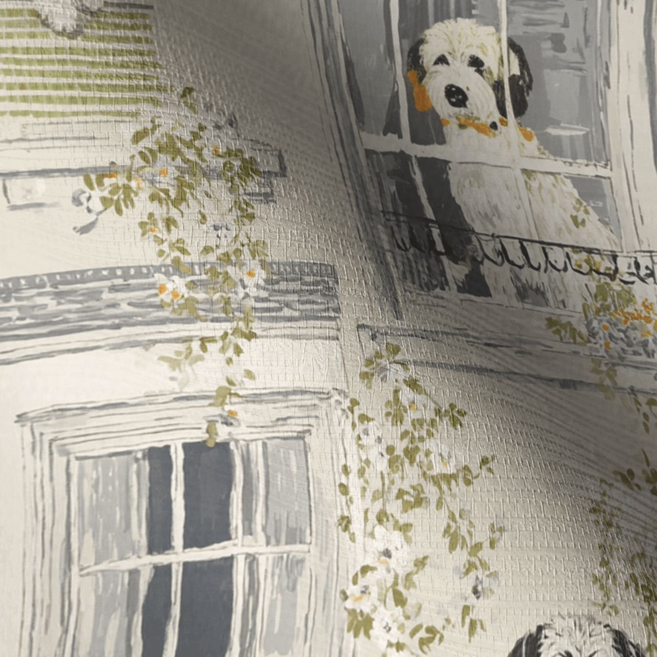 Terrace Tails Faux Grasscloth Wallpaper - Painted Paper
