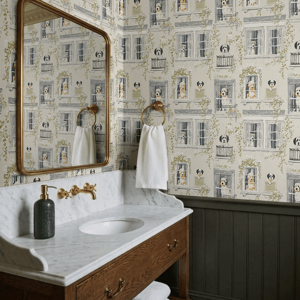 Terrace Tails Wallpaper - Benton Lane Home - Painted Paper
